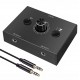 Alfais 6077 Ses Kulaklık Hoparlör 2 Port Aux Switch Çoklayıcı Çevirici 3.5mm Stereo Audio Seçici