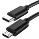 4244 Type-C to Micro USB Çevirici Dönüştürücü Kablo 80 cm