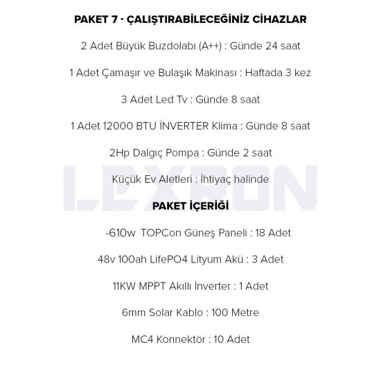 11kW TOPCON PAKET SİSTEM 2 (PAKET 7)