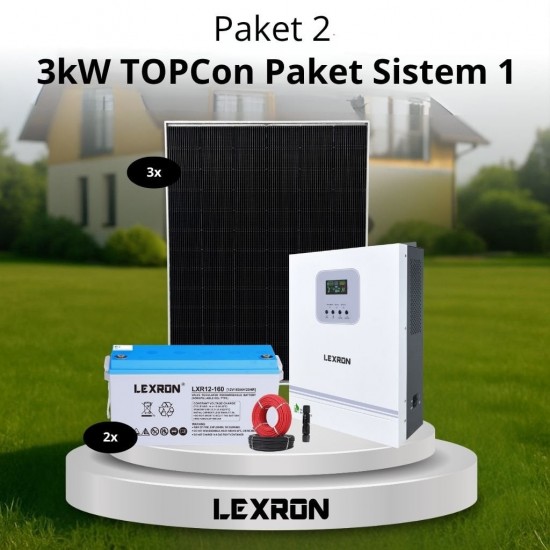 3kW TOPCON PAKET SİSTEM 1 (PAKET 2)