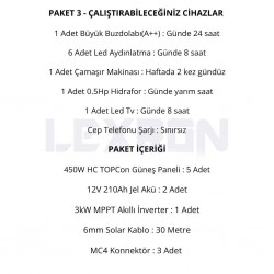 3kW TOPCON PAKET SİSTEM 2 (PAKET 3)