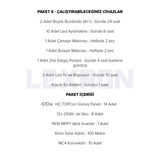 11kW TOPCON PAKET SİSTEM 1 (PAKET 6)
