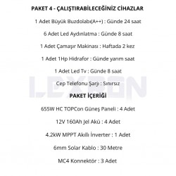 4.2kW TOPCON PAKET SİSTEM 1 (PAKET 4)