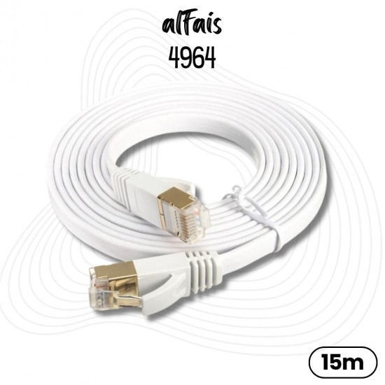 Alfais 4964 Cat7 Ethernet RJ45 600MHz 10GBPS Modem İnternet Kablosu 15 Metre Alfais 4964 Cat7 Ethernet RJ45 600MHz 10GBPS Modem İnternet Kablosu 15 Metre
