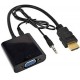 Alfais 4488 Hdmi To Vga Ses Destekli Monitör Dönüştürücü Kablo Çevirici Adaptör