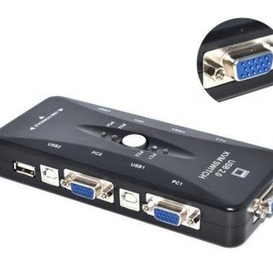 Alfais 4210 4 Port USB to KVM Switch Çoklayıcı Kasa Çoğaltıcı