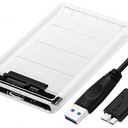 Alfais 4266 2.5" USB 3.0 Harici SSD Harddisk Şeffaf Taşınabilir HDD Kutusu Sata