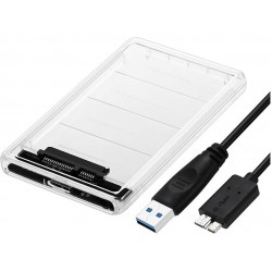 Alfais 4266 2.5" USB 3.0 Harici SSD Harddisk Şeffaf Taşınabilir HDD Kutusu Sata