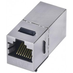 Alfais 4380 Cat6 Jack İnternet Kablo Birleştirici Rj45 Metal Dişi Dişi Ekleme Aparatı