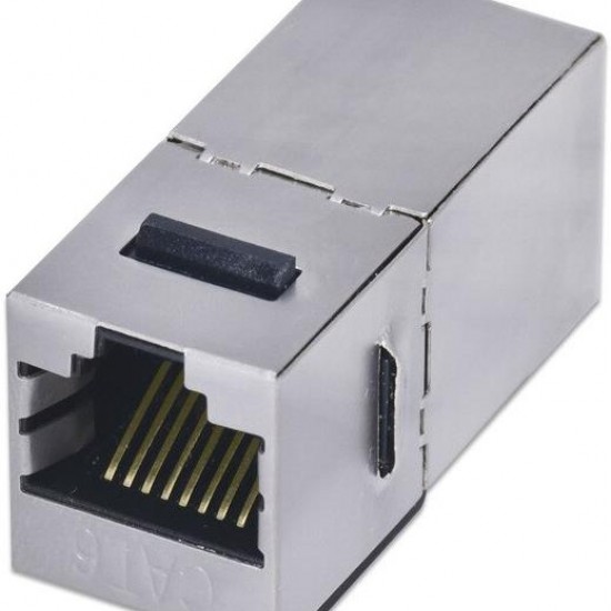 Alfais 4380 Cat6 Jack İnternet Kablo Birleştirici Rj45 Metal Dişi Dişi Ekleme Aparatı