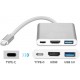 Alfais 4962 Usb 3.1 Type C To Hdmi Usb 3.0 Çevirici Dönüştürücü Adaptör Kablosu