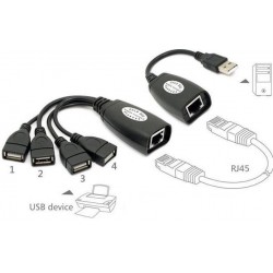 Alfais 4406 4 Port Cat Rj45 Usb Hub Ek Uzatma Extender (50 Metre)