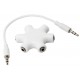 Alfais 4948 Kulaklık Çoklayıcı 3.5mm Stereo Çoğaltıcı Kalın Uç 5 Port