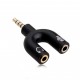 Alfais 4456 Kulaklık Mikrofon Ayırıcı Çoklayıcı 3.5mm Splitter Switch Stereo Dönüştürücü