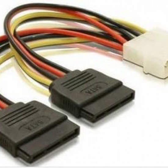 Alfais 4929 İkili Çift Sata Power Hdd 4 pin Güç Kablosu