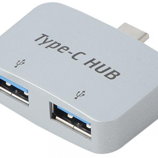 Alfais 4493 Type C To Usb 3.0 2 Port Hub 3.1 Çevirici Dönüştürücü Çoklayıcı Çoğaltıcı