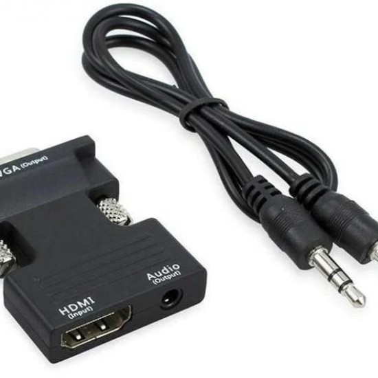 Alfais 4499 Ses Destekli Hdmi To Vga Monitör Çevirici Dönüştürücü Adaptör