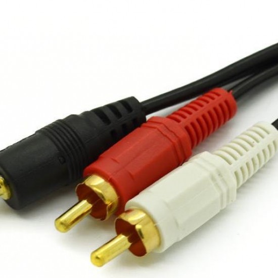 Alfais 4654 3.5 mm Stereo To 2 Rca Aux Tos Ses Kulaklık Kablosu