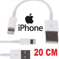 Alfais 4663 USB Lightning Kısa Data Şarj Kablosu 20 cm (Apple iPhone İçin)