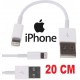 Alfais 4663 USB Lightning Kısa Data Şarj Kablosu 20 cm (Apple iPhone İçin)