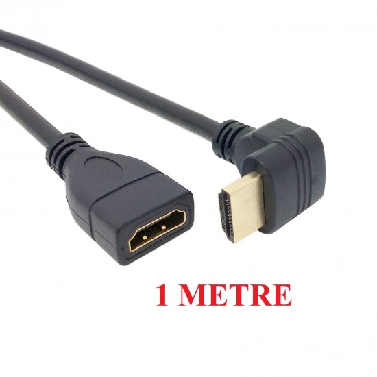 Alfais 4667 Hdmi Dişi Erkek Uzatma 90 Derece Dirsek Kablosu 1 Metre Alfais 4667 Hdmi Dişi Erkek Uzatma 90 Derece Dirsek Kablosu 1 Metre