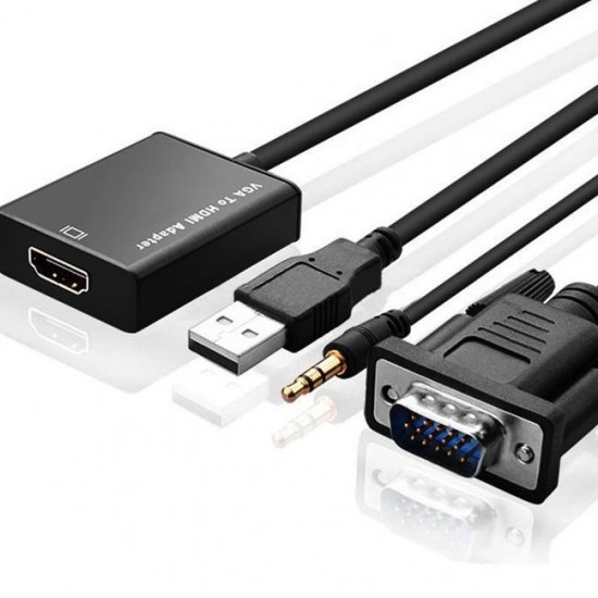 Alfais 4674 Vga To Hdmi Çevirici Dönüştürücü Adaptör Kablo Ucu Çevirici