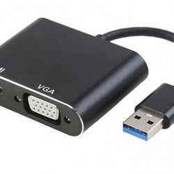 Alfais 4769 Usb 3.0 To Hdmi Vga 1080P Monitör Genişletici Çevirici Dönüştürücü Adaptör