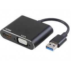 Alfais 4769 Usb 3.0 To Hdmi Vga 1080P Monitör Genişletici Çevirici Dönüştürücü Adaptör