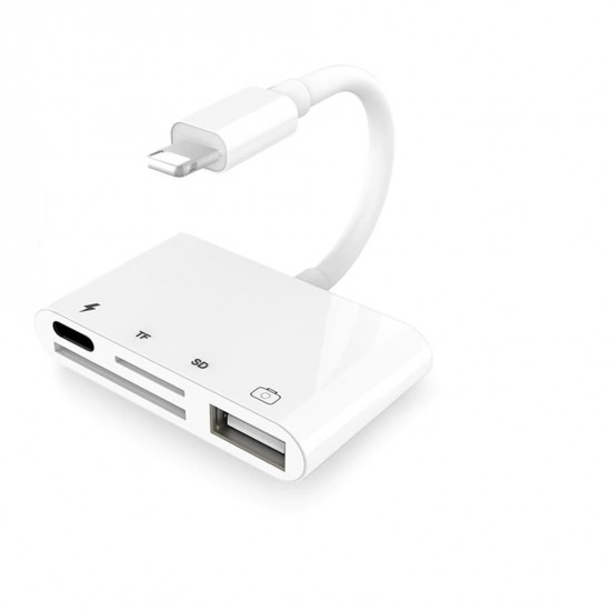 Alfais 4333 Apple Lightning To USB Lightning Micro Sd Tf Kart Okuyucu Çevirici Dönüştürücü Adaptör