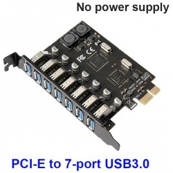 Alfais 4899 Pci-e Express 7 Port Usb 3.0 Kart Hub Çoklayıcı Çoğaltıcı
