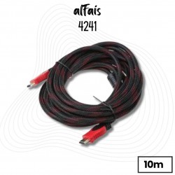 Alfais 4241 HDMİ Kablosu 10 Metre LCD Laptop FULLHD Ara Bağlantı Erkek-Erkek TV Kablo Ps3 Ps4 Xbox U