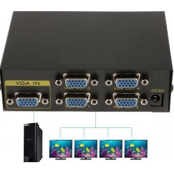 Alfais 4873 4 Port Vga Splitter Switch Çoklayıcı Çoğaltıcı Çoklu Ekran