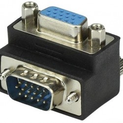 Alfais 4061 Vga Dirsek 90 Derece Köşe Adaptörü Monitör Görüntü Kablo Ucu Çevirici