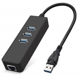 Alfais 4263 Usb 3.0 To Ethernet Gigabit Rj45 3 Port Hub Çoklayıcı Adaptör