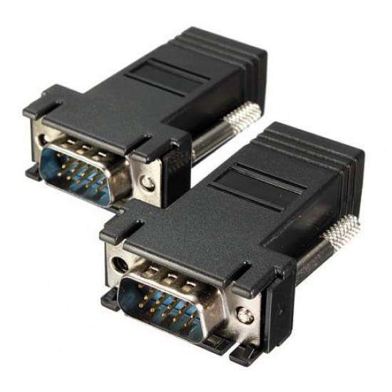 Alfais 5059 Rj45 Vga Ekleme Ek 30 Metre Uzatıcı Cat5/6 Monitör Extender - 2 Adet