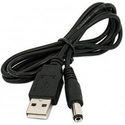 Alfais 4463 Usb To Dc 5.5 2.1mm Kalın Power Güç Çevirici Adaptör Kablosu