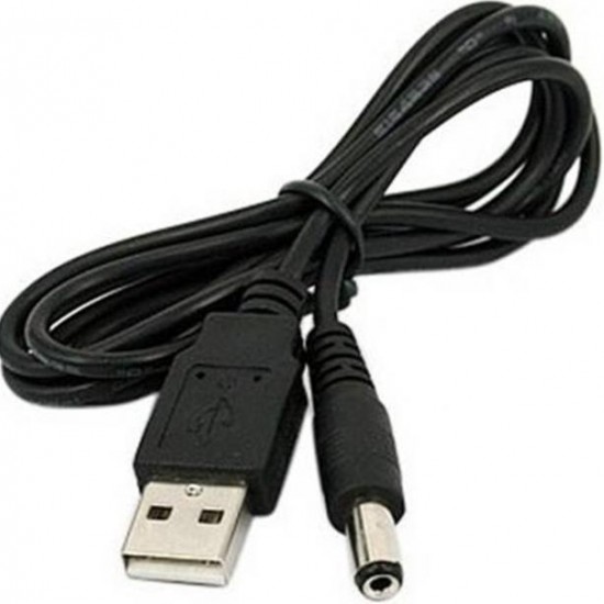 Alfais 4463 Usb To Dc 5.5 2.1mm Kalın Power Güç Çevirici Adaptör Kablosu