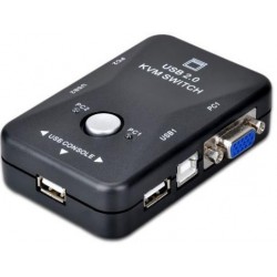 Alfais 4509 2 Port USB to KVM Switch Çoklu Pc Kasa Çoklayıcı