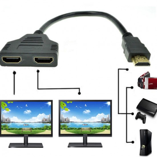 Alfais 4664 2 Port Hdmi Splitter Switch Çoklayıcı Çoklu Ekran
