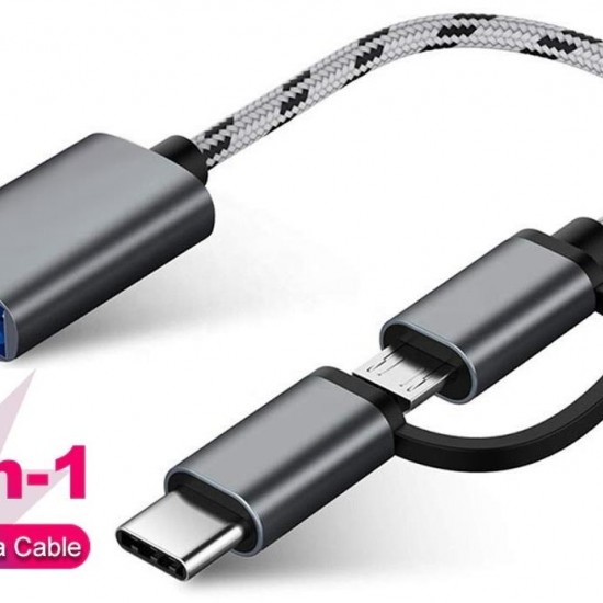 Alfais 4901 Usb 3.0 Otg To Type C Micro Usb Data Şarj Çevirici Dönüştürücü Adaptör