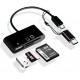Alfais 5256 Type-C Micro Usb 3in1 Sd Micrsd Kart Okuyucu Otg Çevirici Kablosu