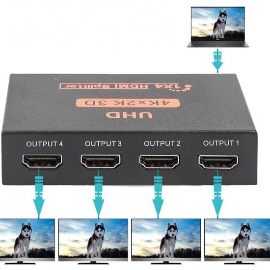 Alfais 5234 4 Port Uhd 4k Hdmi Switch Ekran Monitör Splitter Çoklayıcı Çoğaltıcı