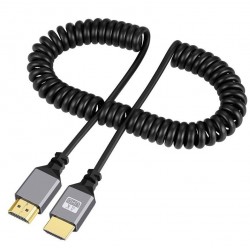 Alfais 4414 Hdmi Spiral Yaylı Uzayabilen FullHd 4k 60Hz Uhd Kablo (0.5-2 Metre)