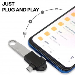 Alfais 4965 Micro Usb Type-c 3 In 1 Dönüştürücü Çevirici Adaptör Otg