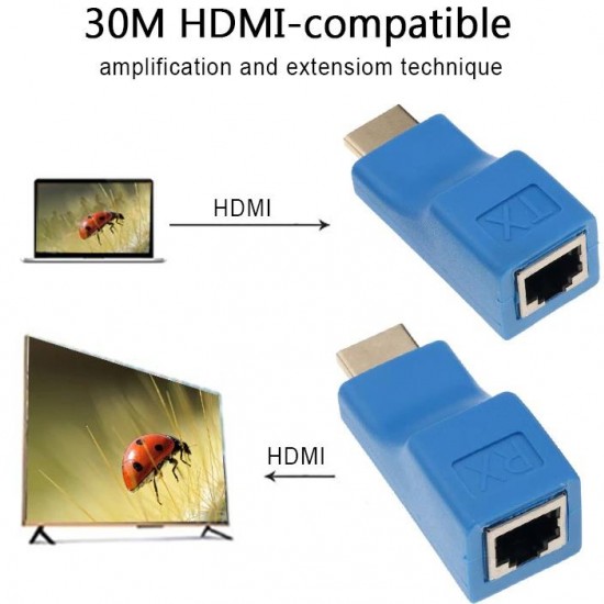 Alfais 4971 Hdmi Rj45 Cat5 6 Extender Uzatıcı Uzatma Aparatı Adaptör
