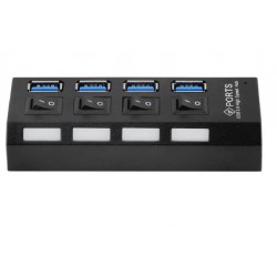 Alfais 5134 4 Port USB 3.0 2.0 Hub Çoğaltıcı Çoklayıcı Switch Splitter Çoklama Çoklu Cihaz Bağlama
