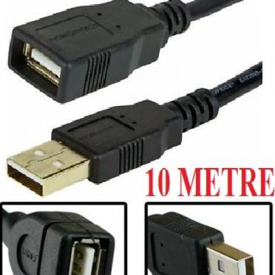 Alfais 4635 USB Uzatma Kablosu 10 Metre Uzatıcı Dişi Erkek