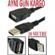 Alfais 4635 USB Uzatma Kablosu 10 Metre Uzatıcı Dişi Erkek