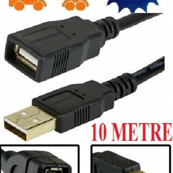 Alfais 4635 USB Uzatma Kablosu 10 Metre Uzatıcı Dişi Erkek