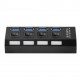 Alfais 4579 4 Port USB 3.0 Hub Çoğaltıcı Çoklayıcı Switch Splitter Çoklama Çoklu Cihaz Aygıt Bağlant